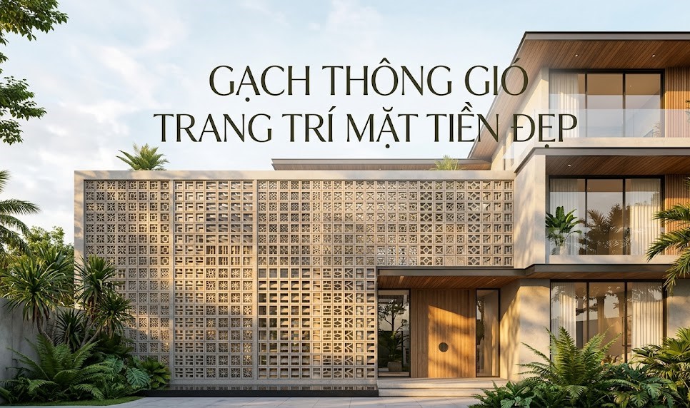Gạch thông gió trang trí mặt tiền Gạch thông gió trang trí mặt tiền
