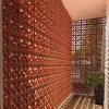 Gạch bông gió đỏ đất nung Hạ Uy Di 10 Gạch bông gió đất nung Hạ Uy Di xây tường