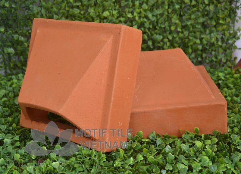 Gạch bông gió đỏ đất nung Bánh ú 4 Hình ảnh viên gạch bông gió đất nung bánh ú