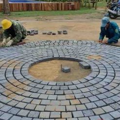 Đá cubic bazan tổ ong xám lát sân CTS-DLS-96