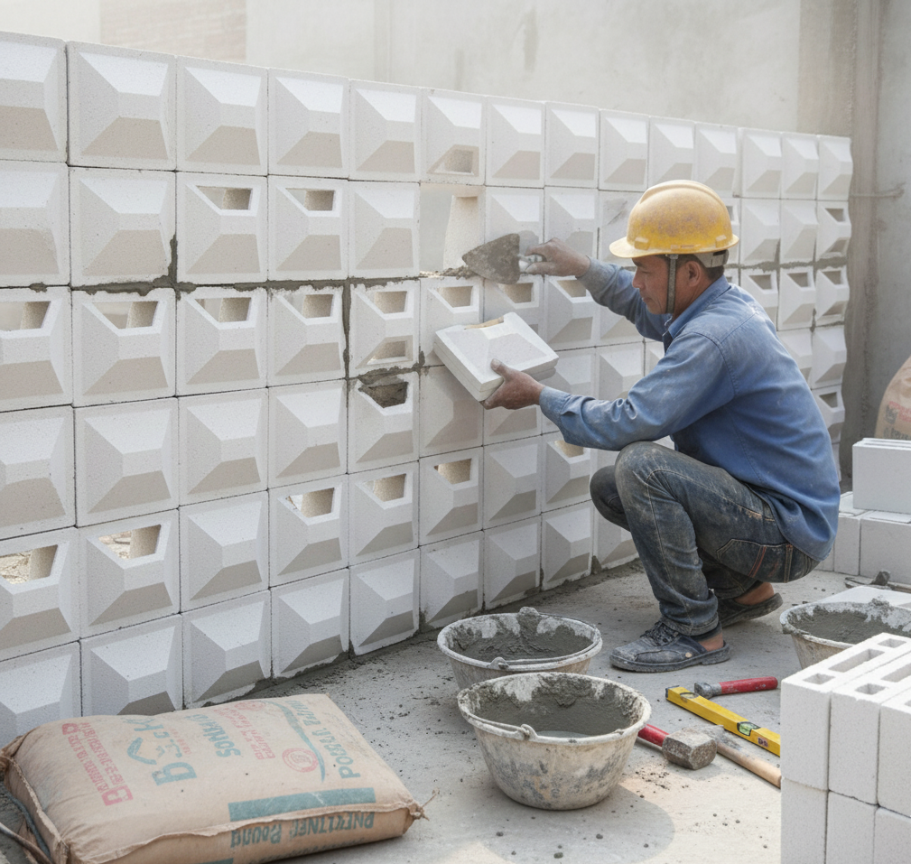 Các bước thi công gạch thông gió bánh ú chuẩn Các bước thi công gạch thông gió bánh ú chuẩn